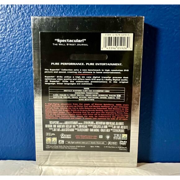 Hook DVD 2003 Superbit Edition Robin Williams - New & Sealed - Picture 2 of 5